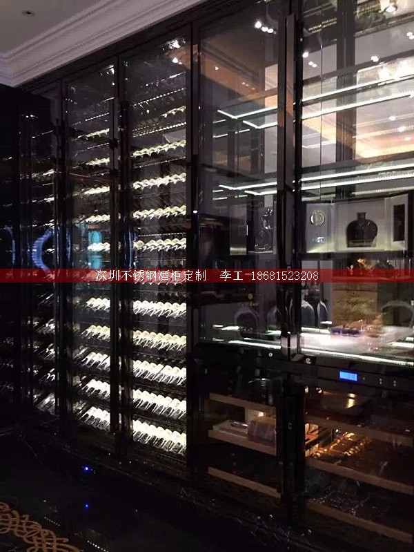 不銹鋼酒柜定制-深圳市蕰莎酒柜酒窖有限公司 李工 186-8152-3208